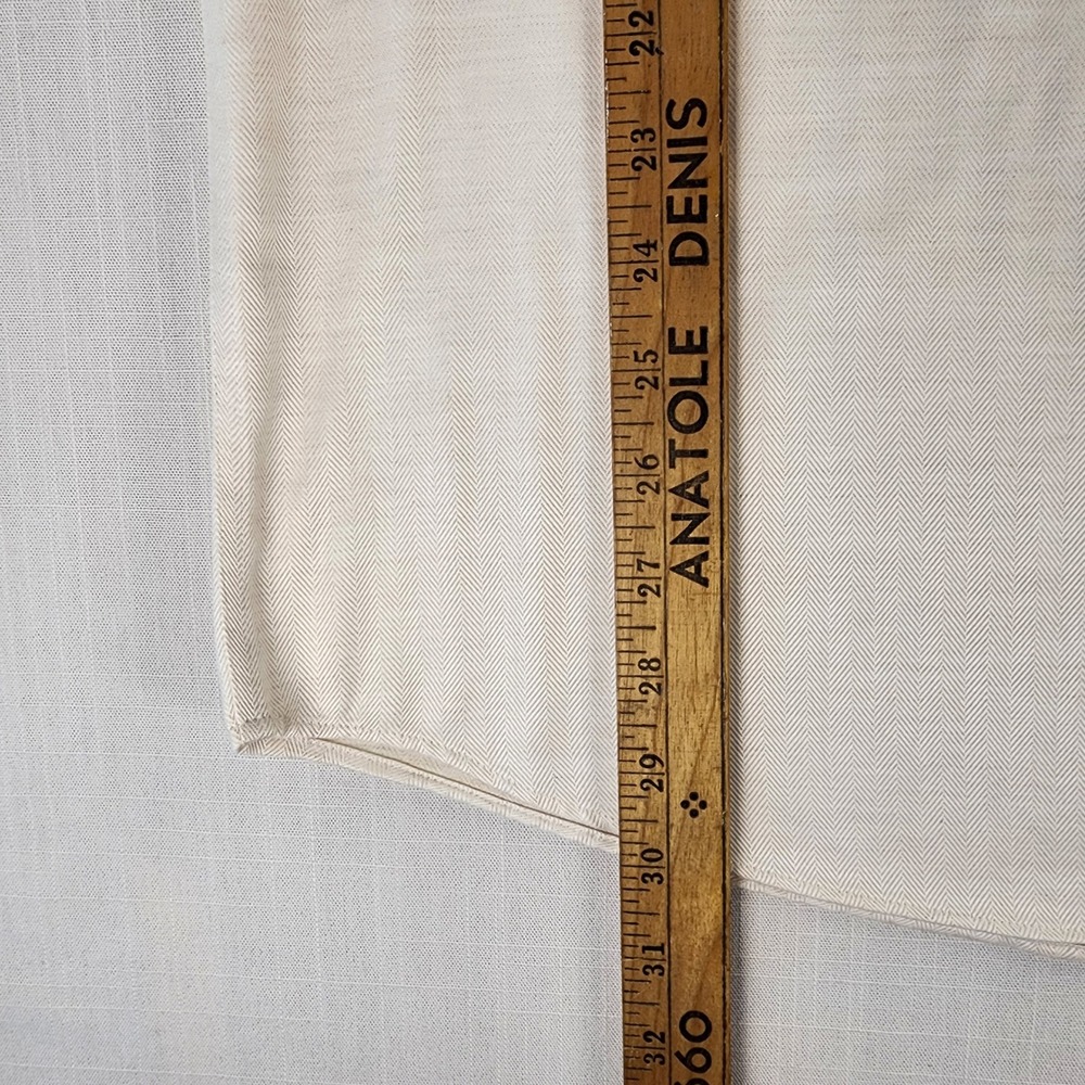 Hart Schaffner Marx Dress Shirt Mens 15.5/33 Cream Regular Fit Pima Cotton - Picture 7 of 10